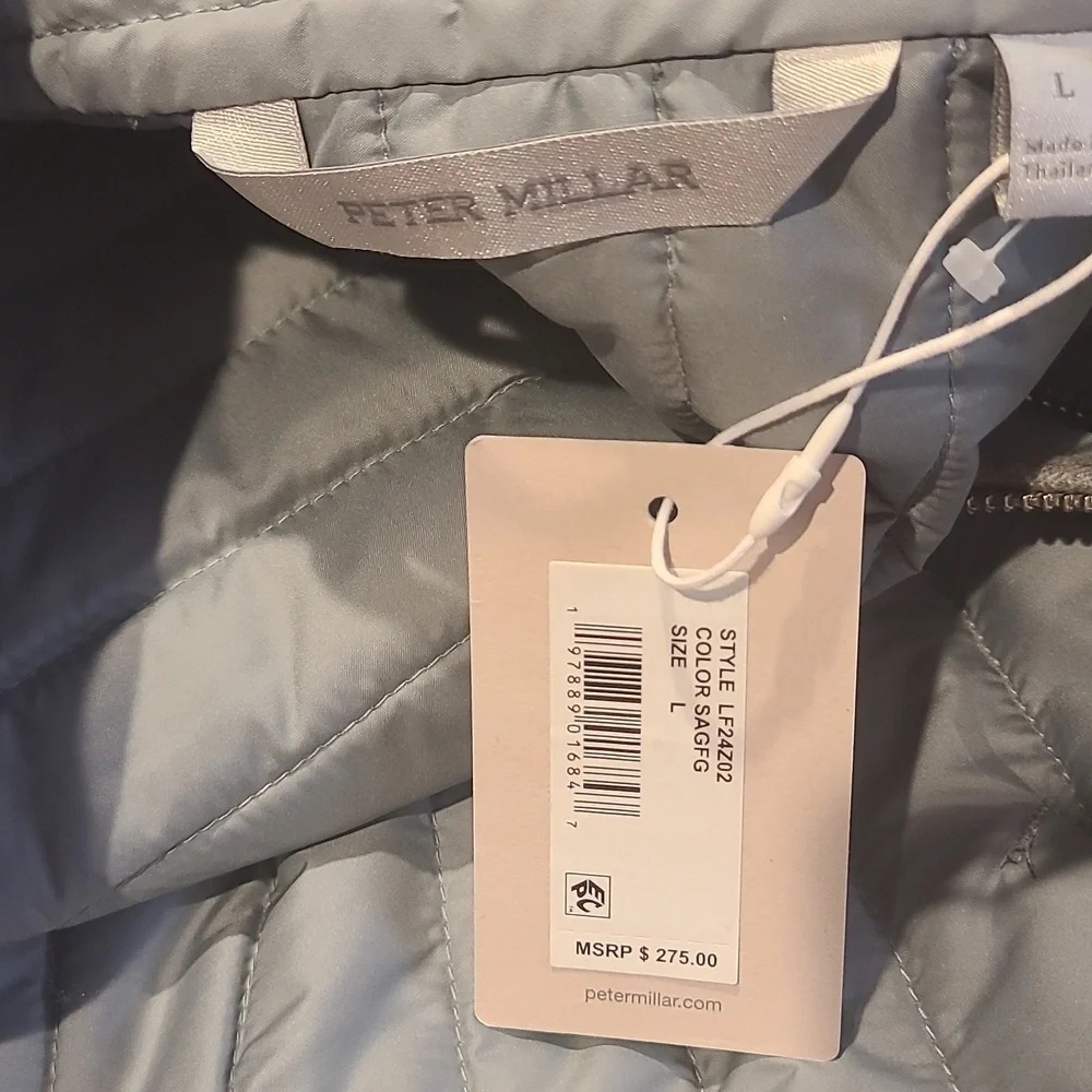Peter Millar Women's Sage Fog Pippin Quilted Jacket NWT Mint Green/Sage - Picture 4 of 5